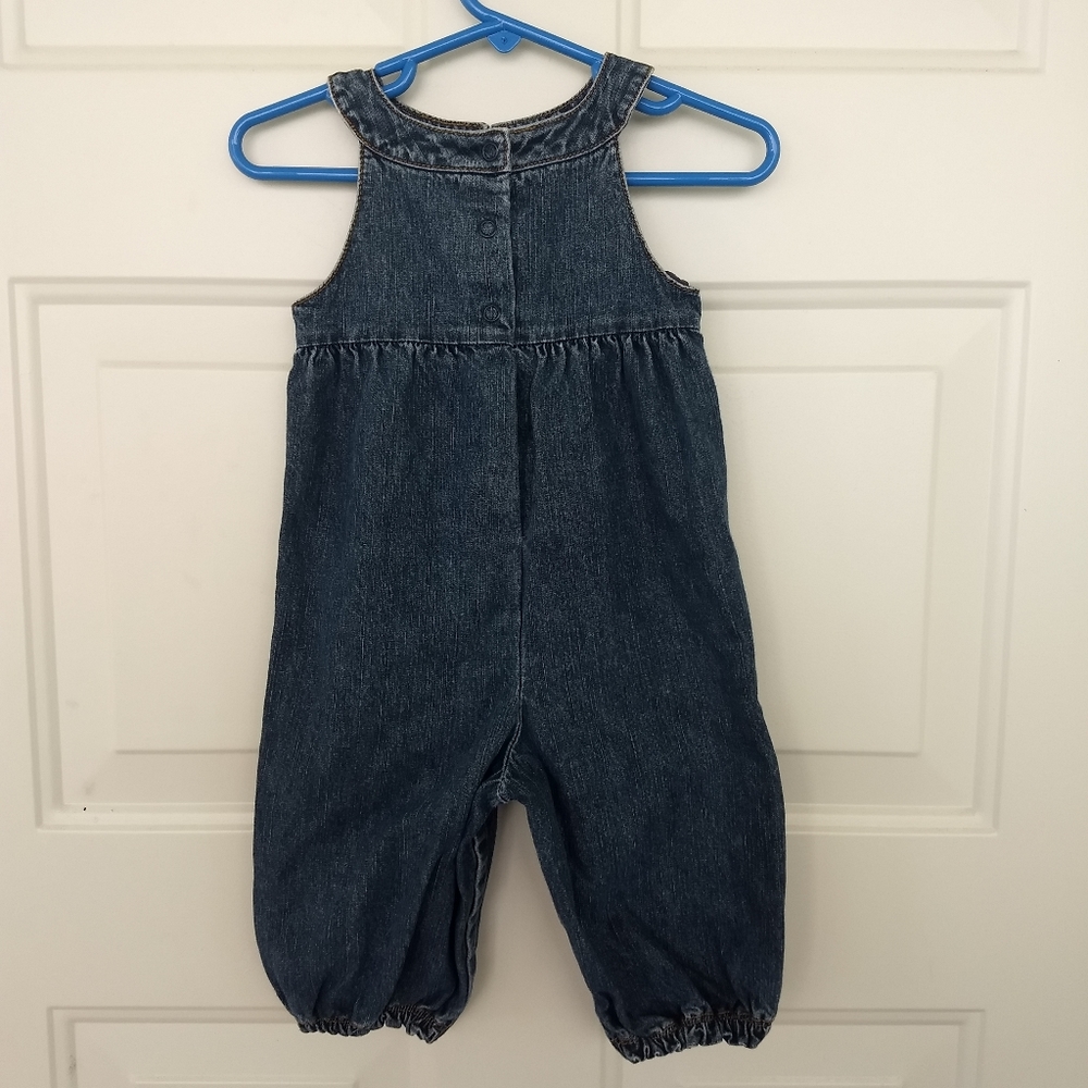 Gymboree Denim Overalls 6-12 Mo Romper & Jacket - Picture 6 of 12